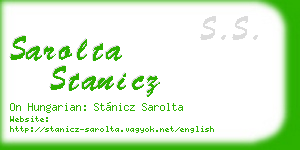 sarolta stanicz business card