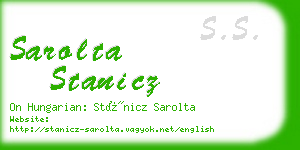 sarolta stanicz business card